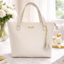 Bolsa Sacola Feminina Moderna Zíper Reforçado e Detalhes em Metal Dourado