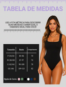 Body Quadrado Feminino Collant Suplex Regata Alça Larga Forro Duplo Verão