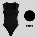 Body Feminino Premium em Suplex – Decote Quadrado e Forro Duplo