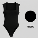 Body Feminino Premium em Suplex – Decote Quadrado e Forro Duplo