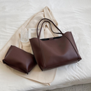 Bolsa Feminina Casual Grande Bolsa de Ombro Elegante Estilo Clássico