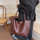 Bolsa Feminina Casual Grande Bolsa de Ombro Elegante Estilo Clássico