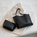 Bolsa Feminina Casual Grande Bolsa de Ombro Elegante Estilo Clássico