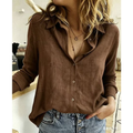 Camisa Feminina de Viscolinho Premium – Manga Longa e Caimento Elegante