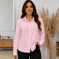 Camisa Feminina Social Premium – Cores Clássicas e Manga Longa