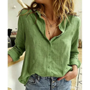 Camisa Feminina de Viscolinho Premium – Manga Longa e Caimento Elegante