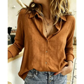 Camisa Feminina de Viscolinho Premium – Manga Longa e Caimento Elegante