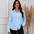 Camisa Feminina Social Premium – Cores Clássicas e Manga Longa