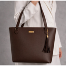 Bolsa Sacola Feminina Moderna Zíper Reforçado e Detalhes em Metal Dourado