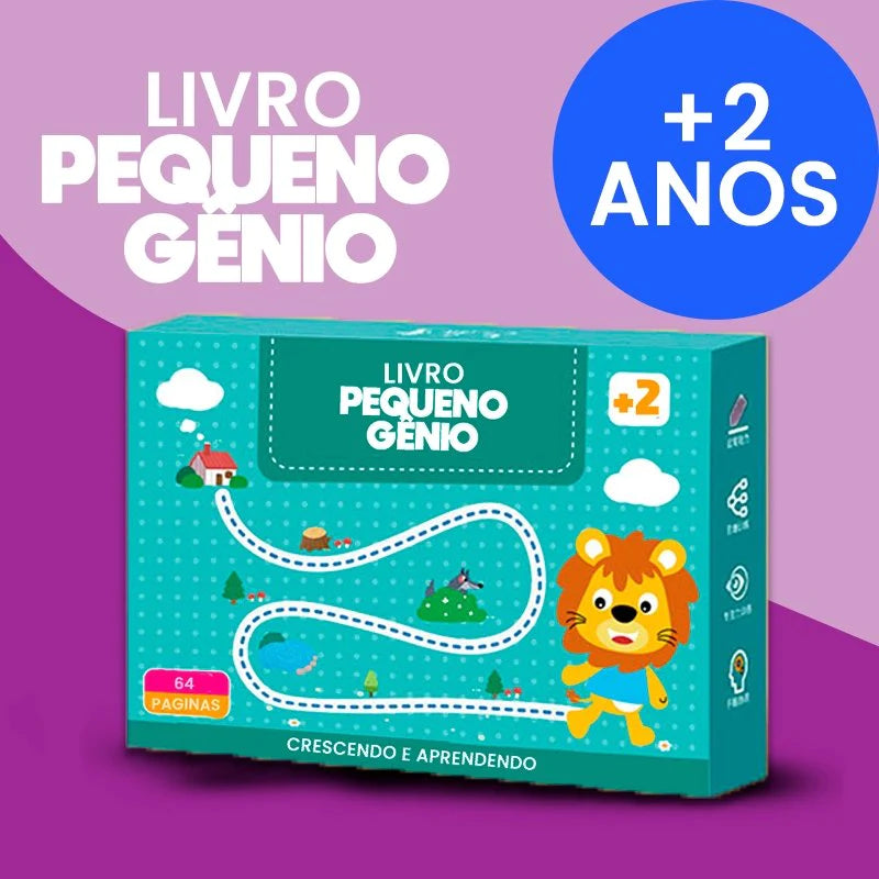 Livro Educativo Reutilizável Pequeno Gênio [40% DE DESCONTO] 🔥