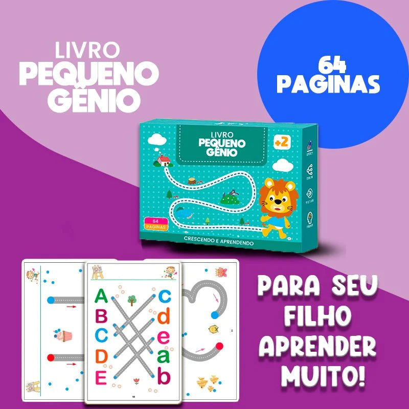 Livro Educativo Reutilizável Pequeno Gênio [40% DE DESCONTO] 🔥